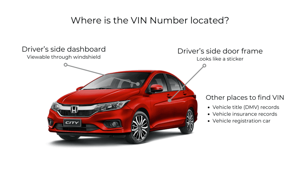 Toyota VIN location