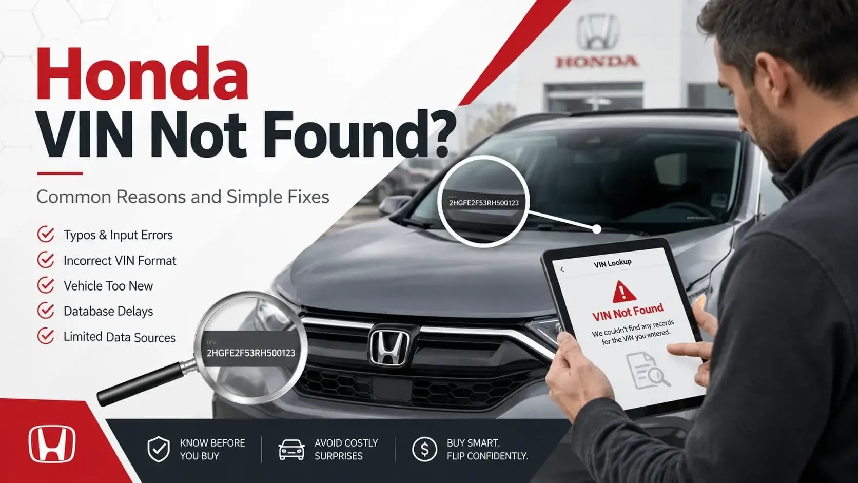 Honda VIN Not Found? Here is Common Reasons 