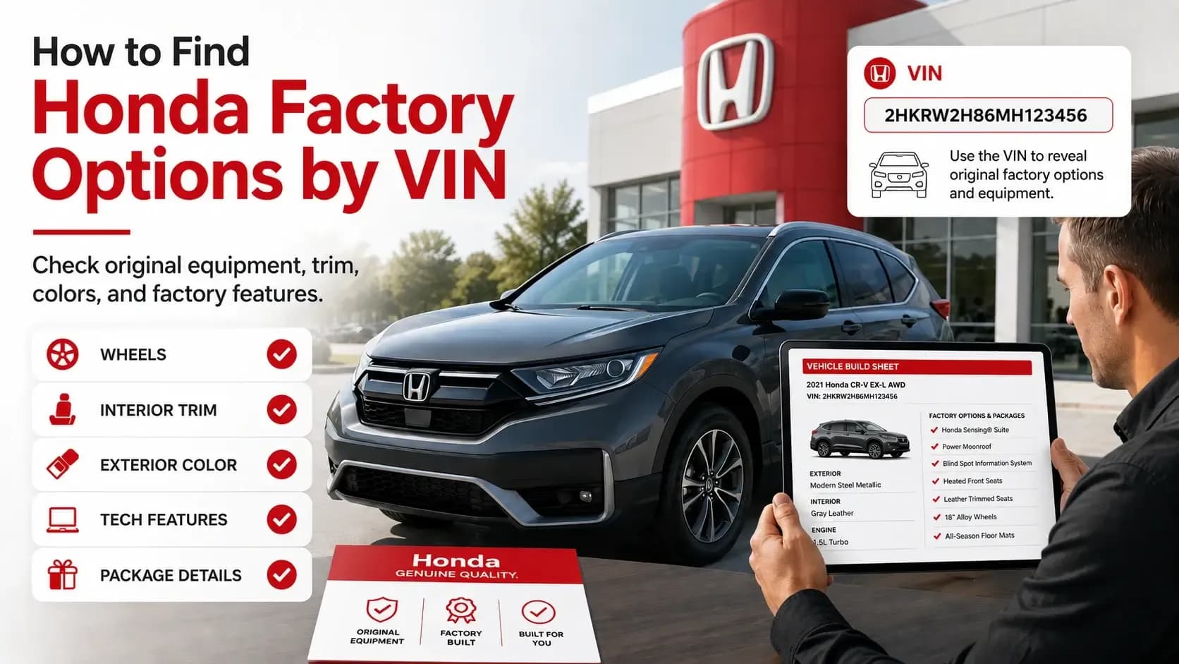 How to Find Honda Factory Options by VIN