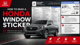 How to Read a Honda Window Sticker
